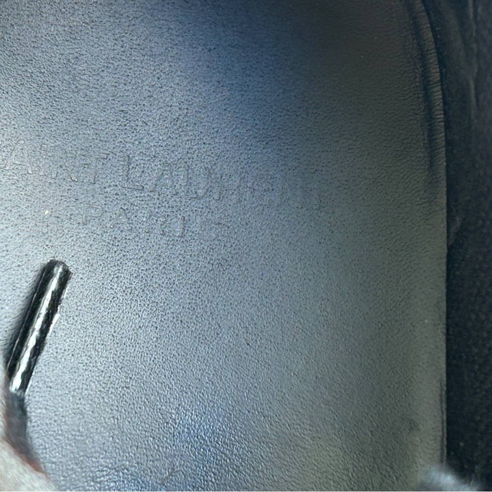 Saint Laurent Leopard Print Blue Black Brown Sneakers 39.5 (fit 8.5) - Picture 5 of 12